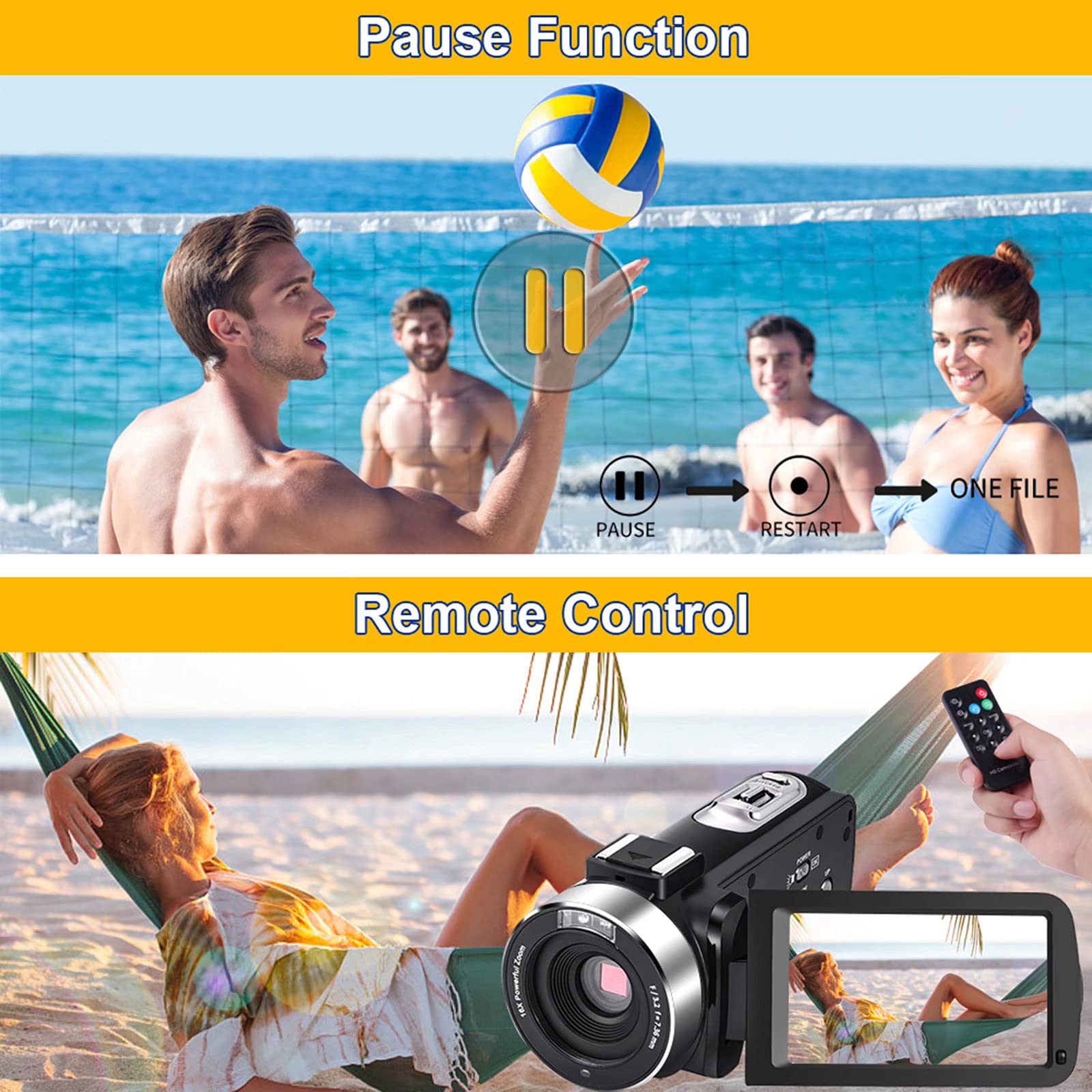 Amazon.com : Video Camera Camcorder Full HD 1080P 30FPS 24.0 MP IR